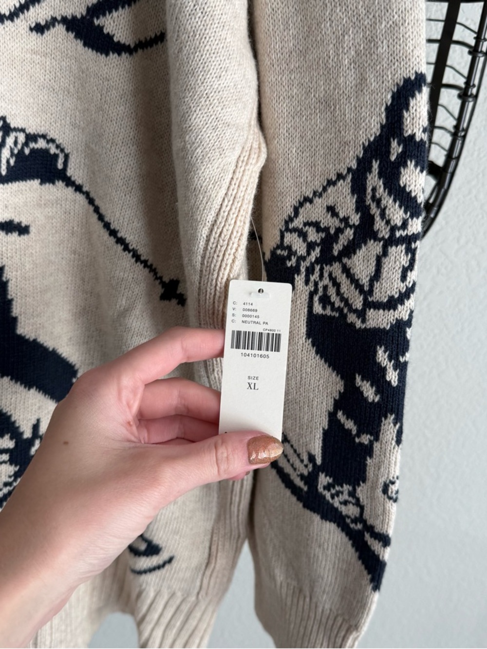 Anthropologie Maeve Oversized Graphic Crew-Neck Sweater - Picture 9 of 9